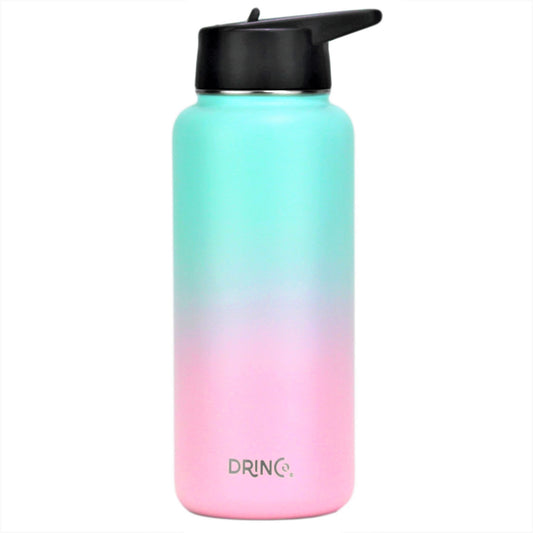 DRINCO® 32oz Stainless Steel Water Bottle (3 lids) - Macaron